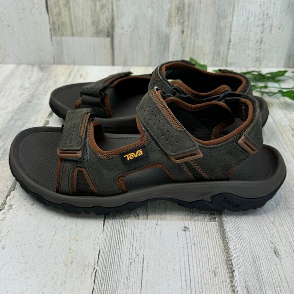 TEVA MEN KATAVI 2 BLACK OLIVE HOOK N LOOP SPORTS SANDALS US 8 main image 5